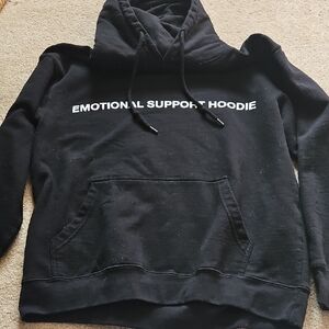 Sugar Flower Black Emotional Support Hoodie